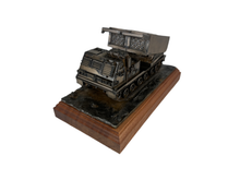 Multi launch rocket System (MLRS) cold cast bronze military statue.