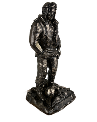 RAF World War 2 Fighter Pilot Cold Cast Bronze Military Statue