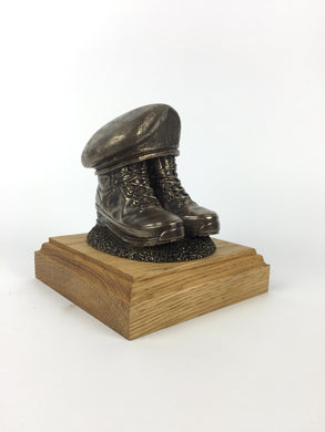 Boots and Beret Bronze British Army Military Presentation Gift