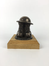 World war One Remembrance British Army Boots Tin Hat Puttys Statue Figure Sculpture