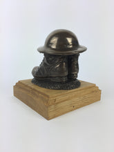 World war One Remembrance British Army Boots Tin Hat Puttys Statue Figure Sculpture