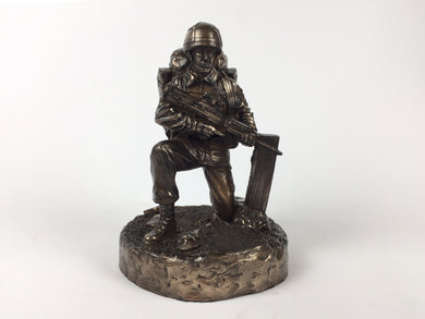 British Army Kneeling Soldier SA80 Military Statue Sculpture