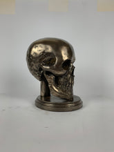 Life Size Skull Beret/Hat Holder Cold Cast Bronze Statue Sculpture